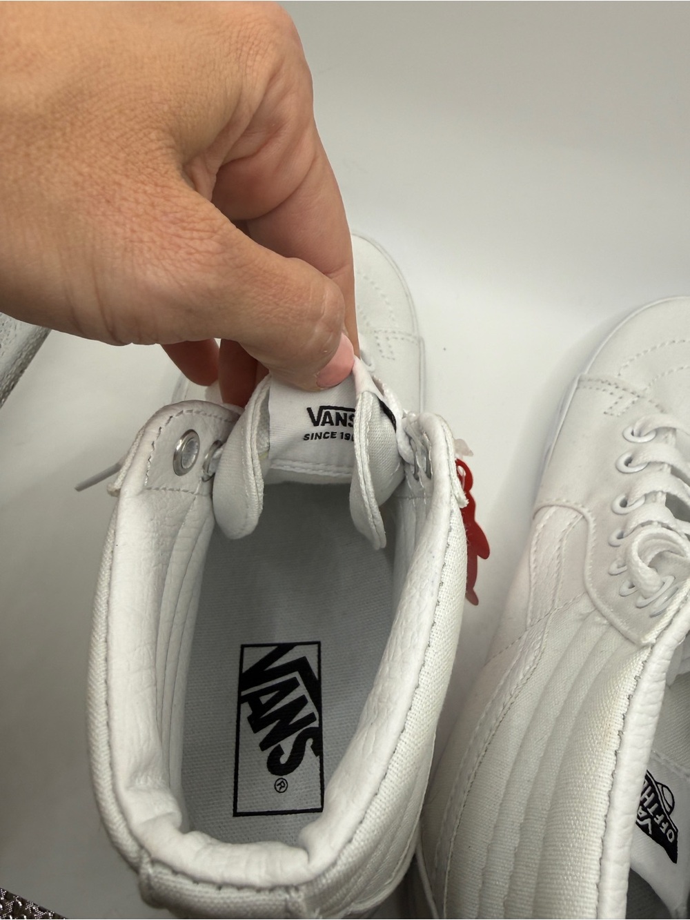 Vans White High-Top Skate Sneakers with Tags - Picture 5 of 7